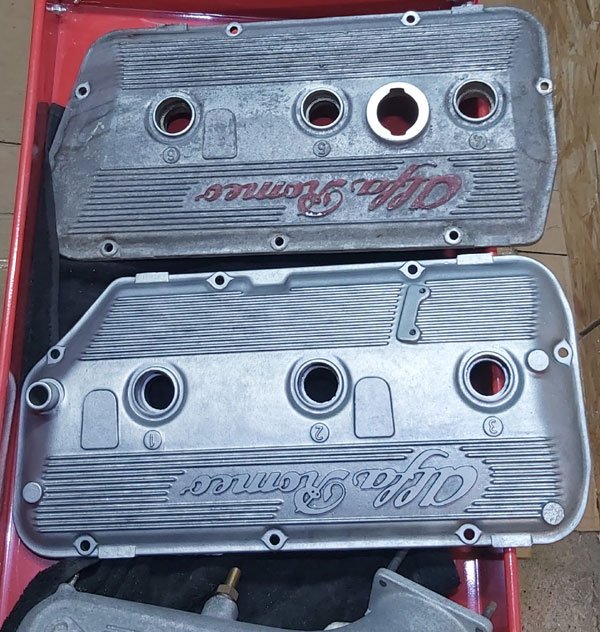 alpha romeo head covers half vapour blasted