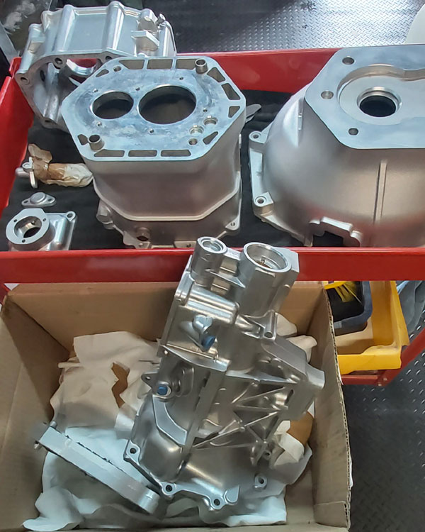 caterham gearbox in for vapour blasting