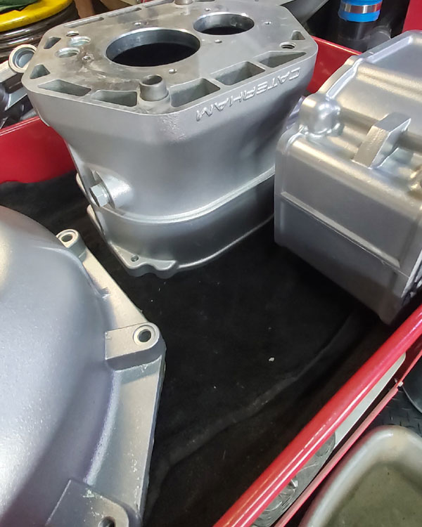 Vapour blasted Caterham gearbox