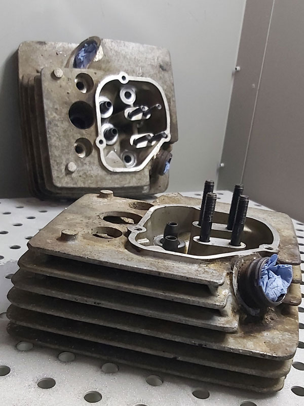 Moto Morini engine parts as they came in